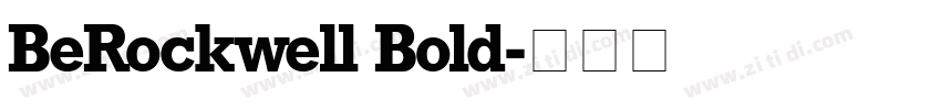 BeRockwell Bold字体转换